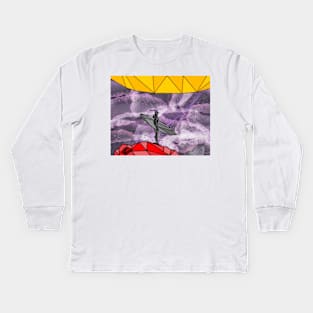 Silver Surfer & Galactus Kids Long Sleeve T-Shirt